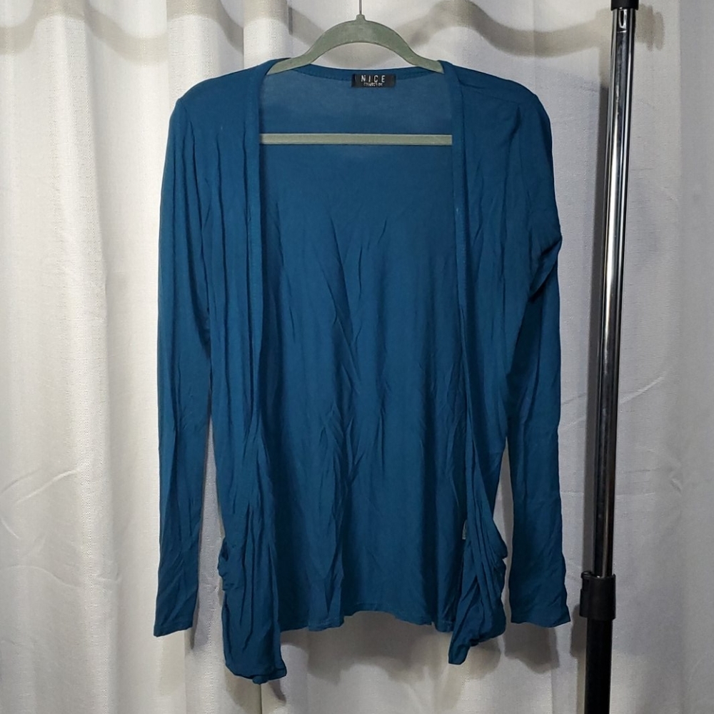 NICE Collection teal cardigan